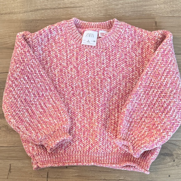 Zara Pink Knit Kids Sweater - Picture 4 of 7